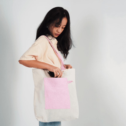 Cotton Candy Canvas Tote Bag - HASHTACK