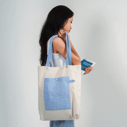 Blue Vanilla Canvas Tote Bag - HASHTACK