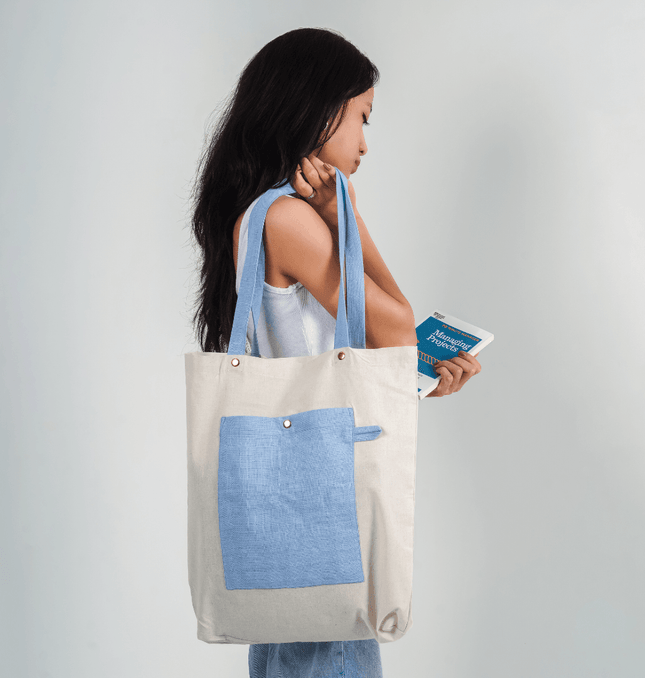 Blue Vanilla Canvas Tote Bag - HASHTACK