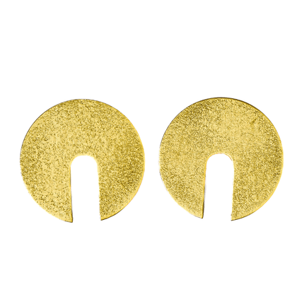 Handmade Brass Open Disc Earrings - HASHTACK