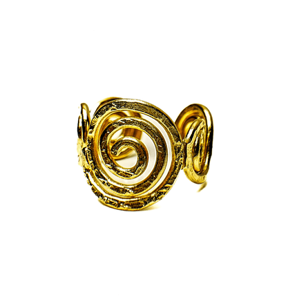 Swirl Adjustable Brass Ring- Set Of 2 - HASHTACK