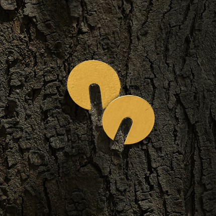 Handmade Brass Open Disc Earrings - HASHTACK