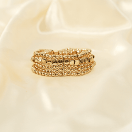 Shimmer Flex Adjustable Gold Bracelet - HASHTACK