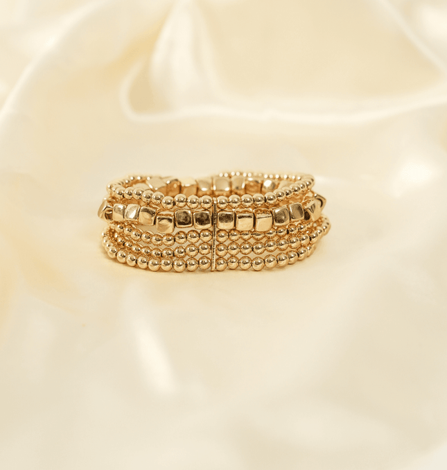 Shimmer Flex Adjustable Gold Bracelet - HASHTACK