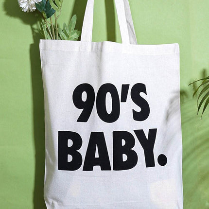 90'S Baby Canvas Tote Bag - HASHTACK