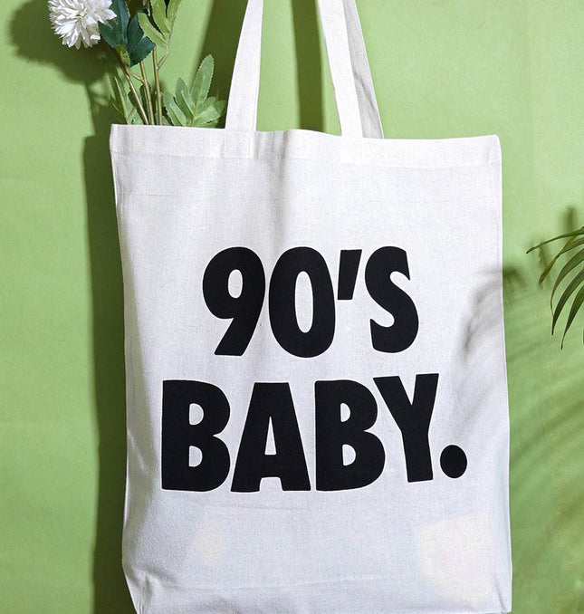 90'S Baby Canvas Tote Bag - HASHTACK