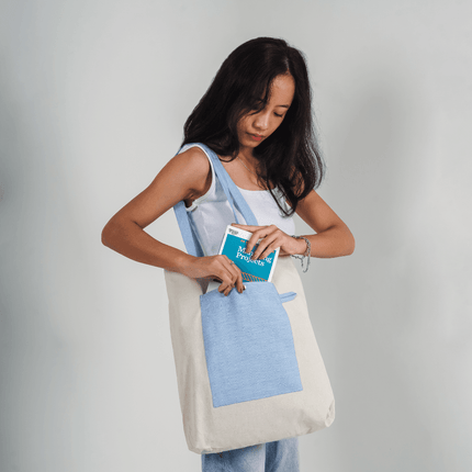 Blue Vanilla Canvas Tote Bag - HASHTACK