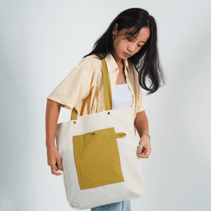 Sandy Canvas Tote Bag - HASHTACK