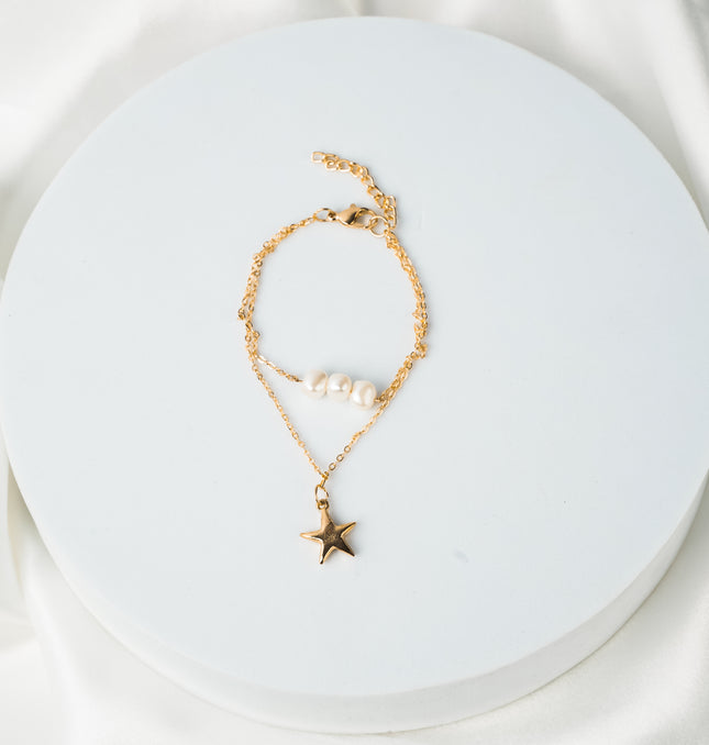 Star Pop Pearl Dainty Bracelet