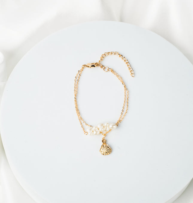 Shell Pop Pearl Dainty Bracelet