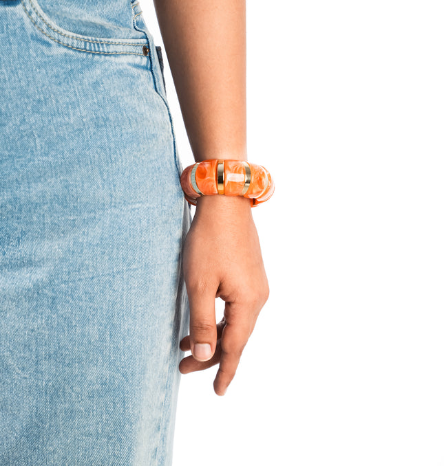 Orange Pop Stackable Bracelet