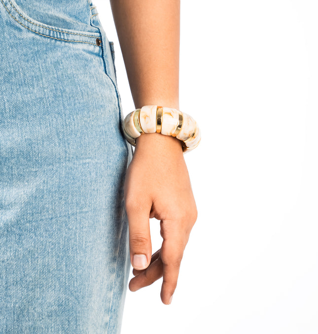 Ivory Glow Stackable Bracelet