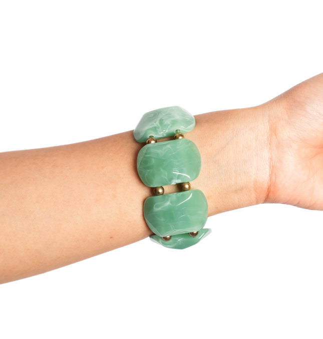 Mint Cube Stackable Bracelet
