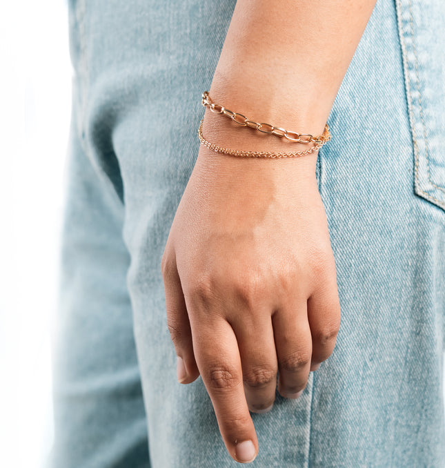 Golden Duo Chain Bracelet