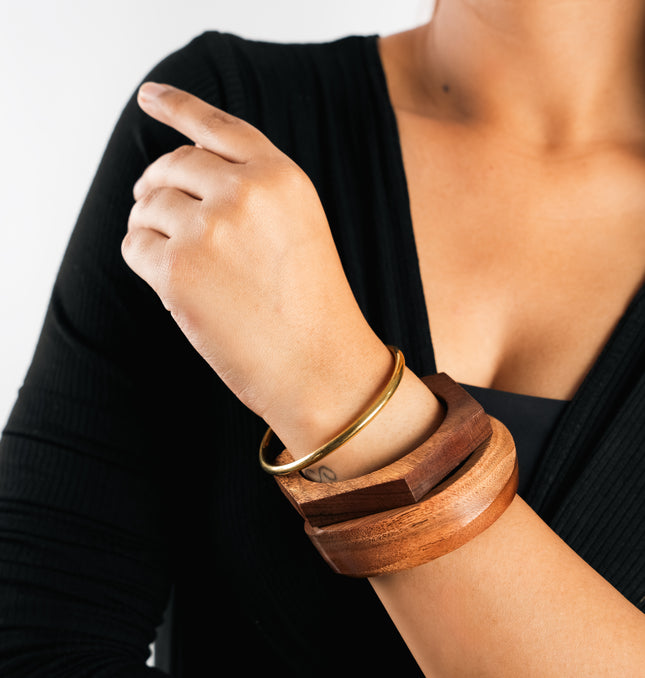 Wooden Grace Bangle Set