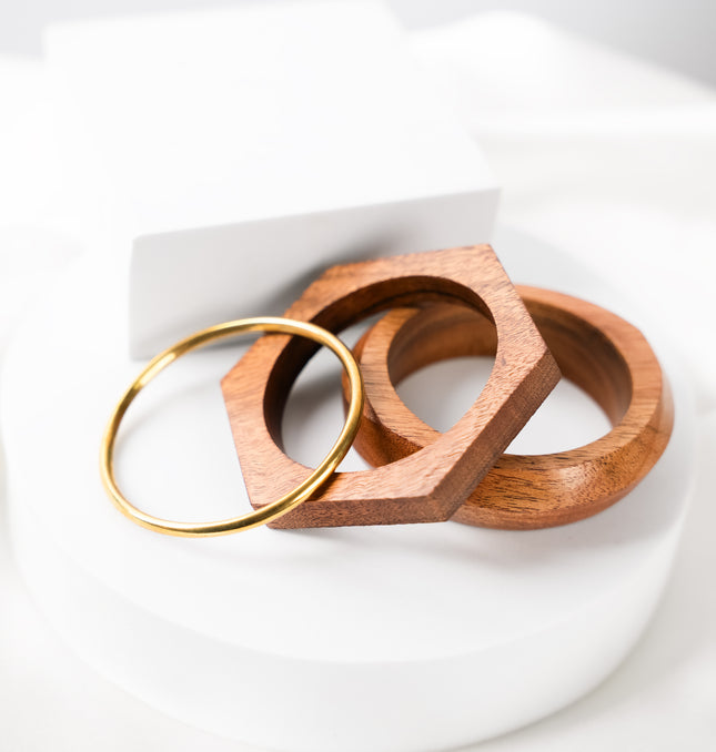 Wooden Grace Bangle Set