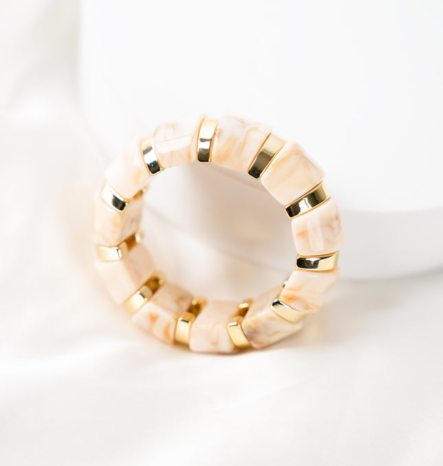Ivory Glow Stackable Bracelet