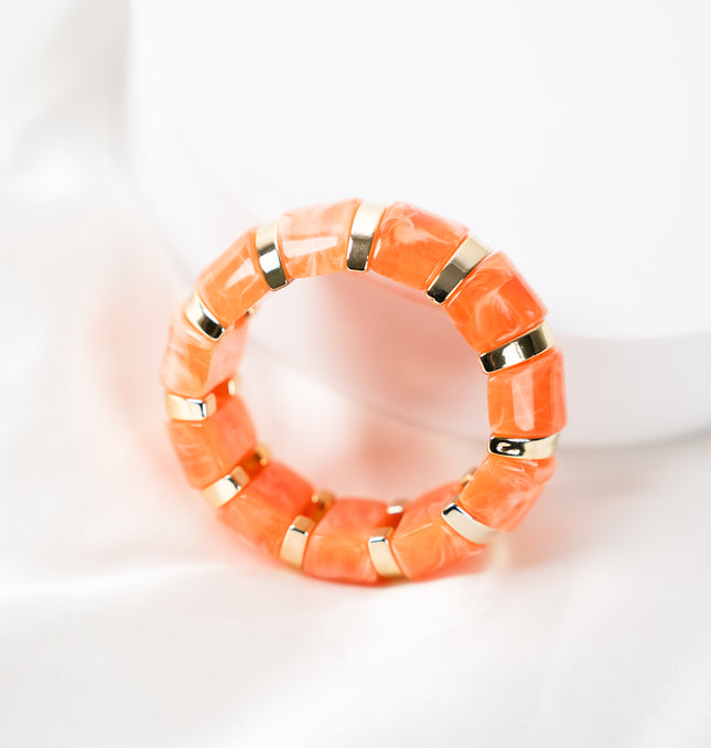 Orange Pop Stackable Bracelet