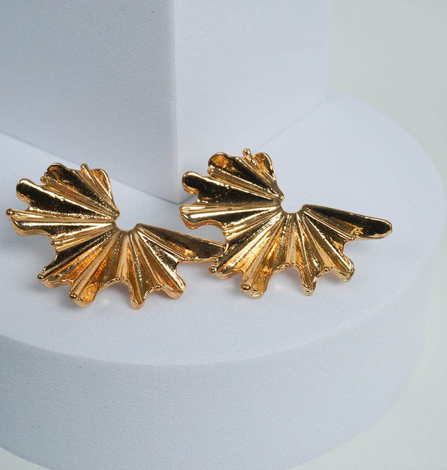 Edgy Metal Stud Earrings - HASHTACK