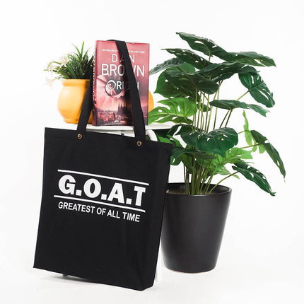 G.O.A.T Canvas Tote Bag - HASHTACK