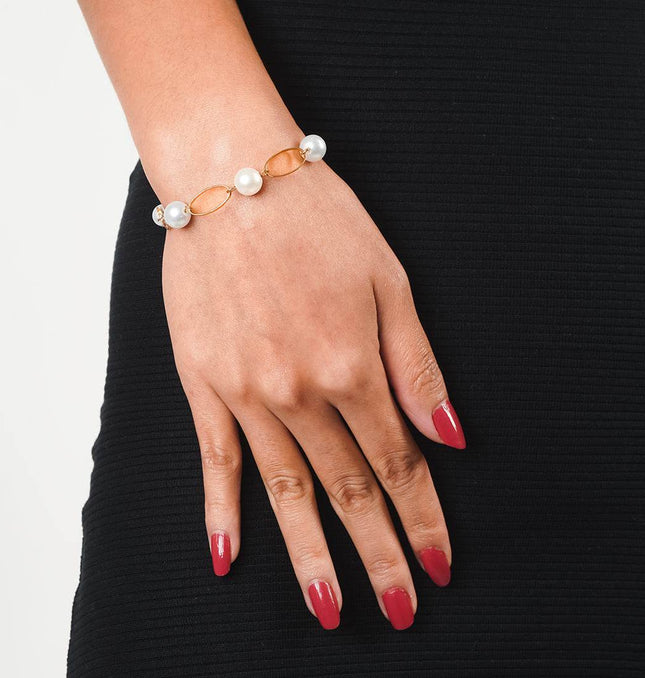 Classic Pearl Ring Bracelet - HASHTACK
