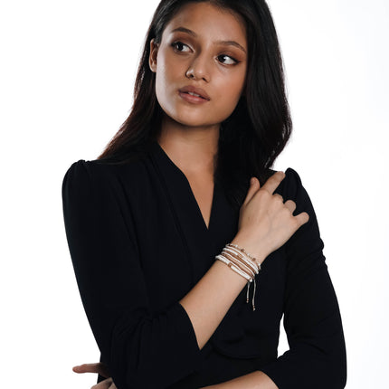 Ivory Charm Layered Bracelet Stack - HASHTACK