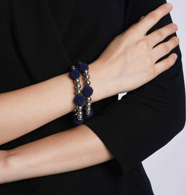 Blue Breeze Layered Bracelet Stack - HASHTACK