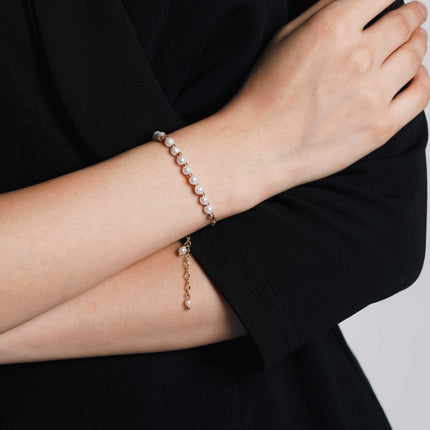 Moonbeam Pearl Layered Bracelet - HASHTACK