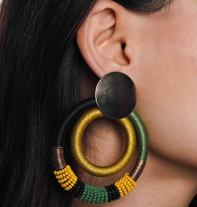 Tribal Hoop Harmony Earrings - HASHTACK