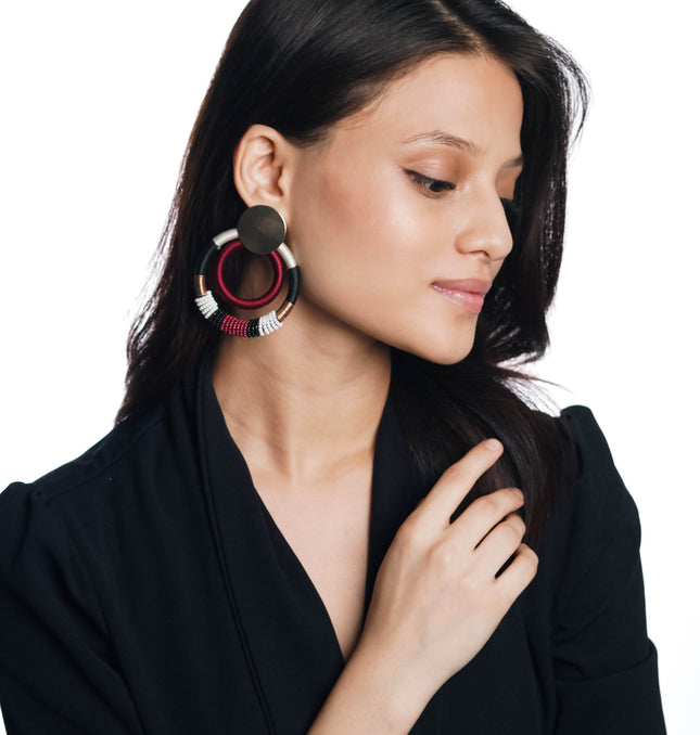 Fusion Loop Statement Earrings - HASHTACK