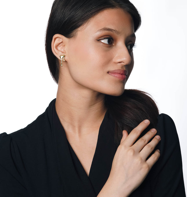 Golden Whispers Earrings Set of 5 - HASHTACK