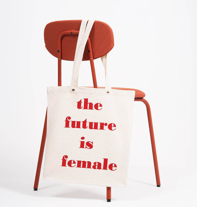 The Future Is Female Canvas Tote Bag - HASHTACK
