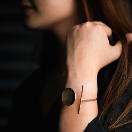 Vintage Edge Brass Cuff