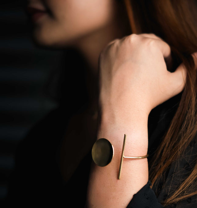Vintage Edge Brass Cuff