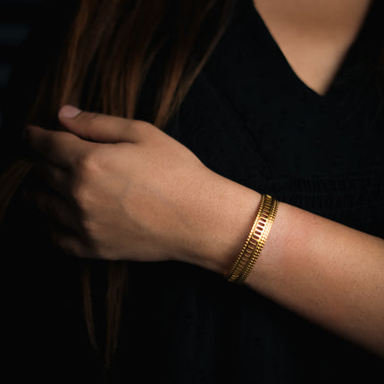 Ladder Luxe Gold Adjustable Cuff