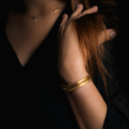 Ladder Luxe Gold Adjustable Cuff