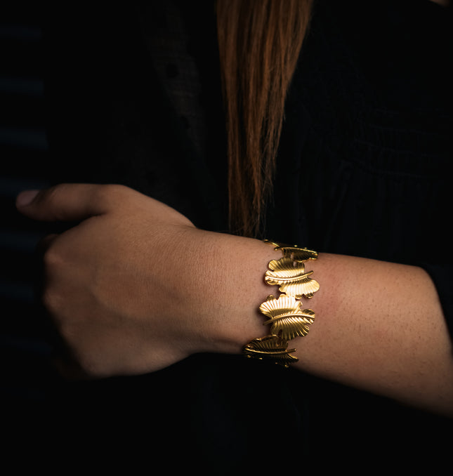 Golden Leaf Adjustable Cuff