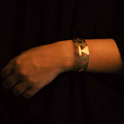 Golden Triangle Brass Cuff
