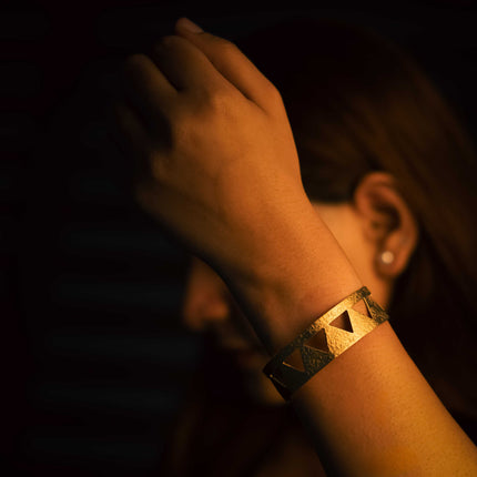 Golden Triangle Brass Cuff