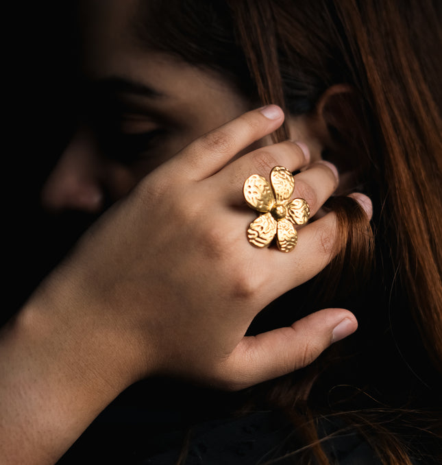 Rose Radiance Gold Adjustable Ring