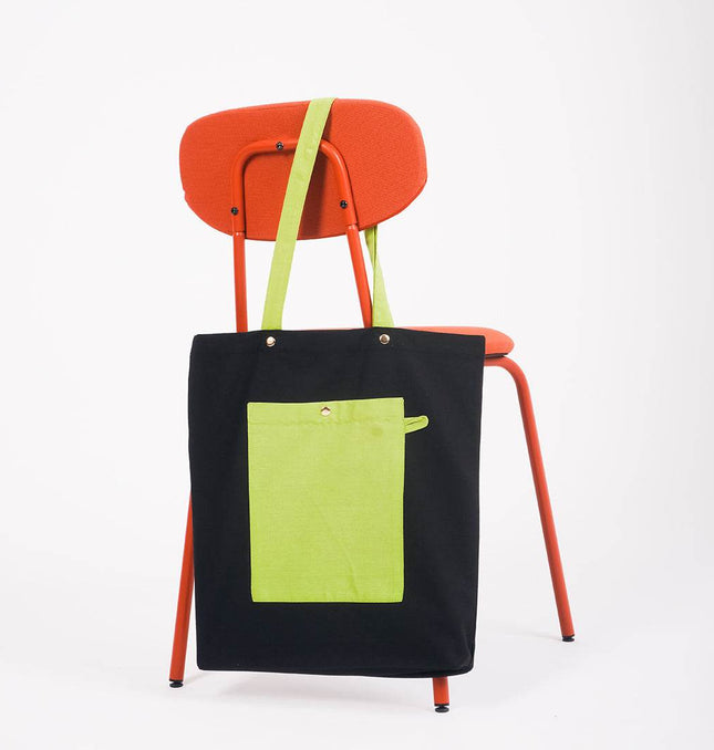Eco carry Black Canvas Tote Bag - HASHTACK