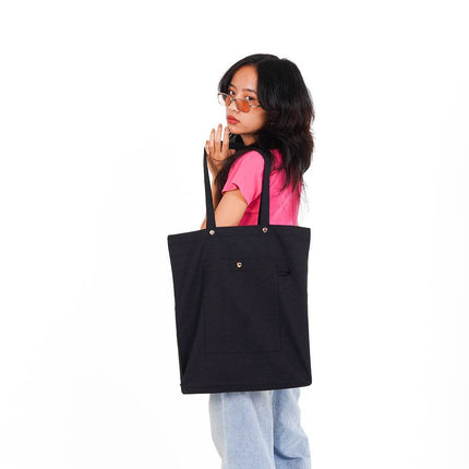 Blackout Luxe Canvas Tote Bag - HASHTACK