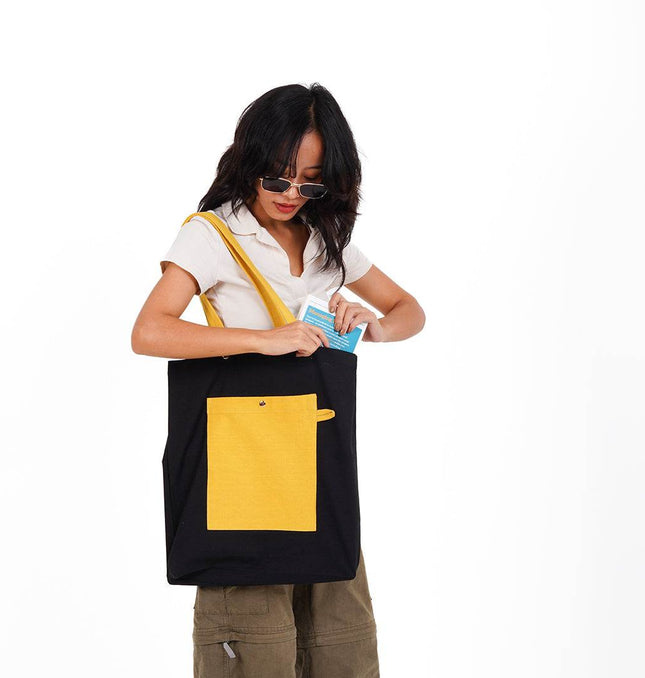 Yellow Rush Canvas Tote Bag - HASHTACK