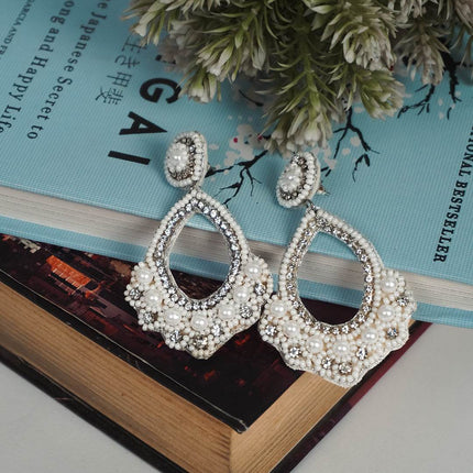 Pearl Elegance Teardrop Earrings. - HASHTACK