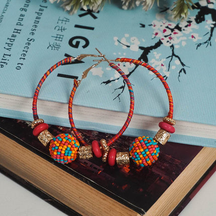 Cherry Red Hoops Earrings - HASHTACK