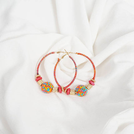 Cherry Red Hoops Earrings - HASHTACK