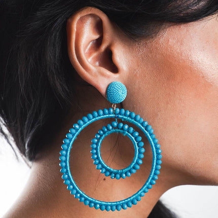 Icy Blue Spiral earrings - HASHTACK