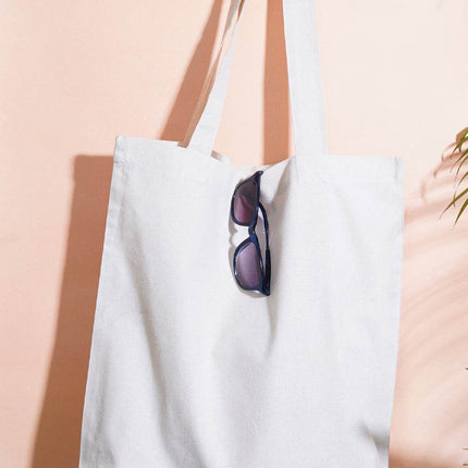 Plain Off White Canvas Tote Bag - HASHTACK