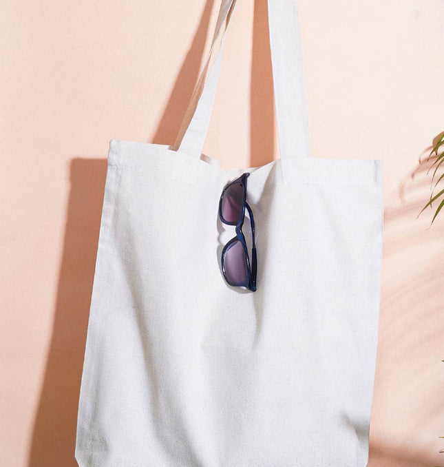 Plain Off White Canvas Tote Bag - HASHTACK