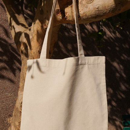 Plain Off White Canvas Tote Bag - HASHTACK
